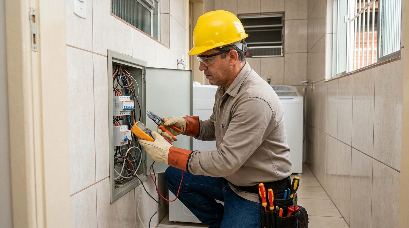Instalação de Disjuntor Residencial no Cecap, Presidente Prudente‑SP